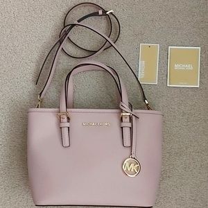 MICHAEL Michael Kors Jet Set Travel XS Carryall CNV TZ Tote in Blossom